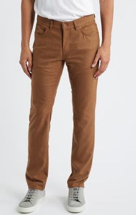 Brax Chuck Modern Fit Ceramica Flannel Five-Pocket Pants in Toffee at Nordstrom Rack, Size 34 X 32