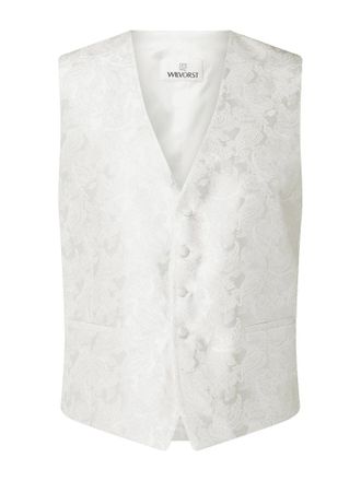 Wilvorst Weste mit Paisley-Dessin in Offwhite, Gr&ouml;&szlig;e 54