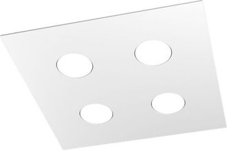 Top-Light Top-light - Toplight Plafoniera da soffitto quadrata 4 luci Area con attacco GX53, struttura colore bianco, design moderno 40x40x3cm