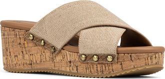 Donald J Pliner Summer Platform Wedge Sandal in Tobacco at Nordstrom Rack, Size 8.5