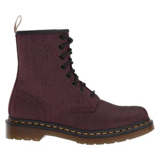 Dr. Martens Vegan Castel 8-Eyelet Textile Womens Boots - Cherry - Size:UK 6.5