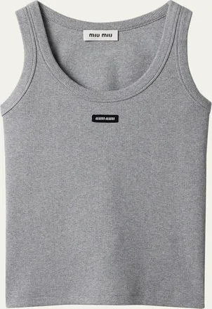 Miu Miu Ribbed Tank Top