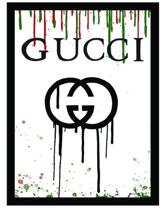 Fairchild Paris Gucci Drip Logo Framed Print
