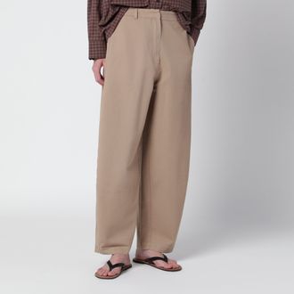 CORDERA Camel curved-leg trousers