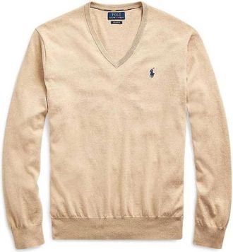 Polo Ralph Lauren Stijlvolle Vesta voor een trendy look - Heren - V-hals truien - Beige - 2XL - Truien & Vesten