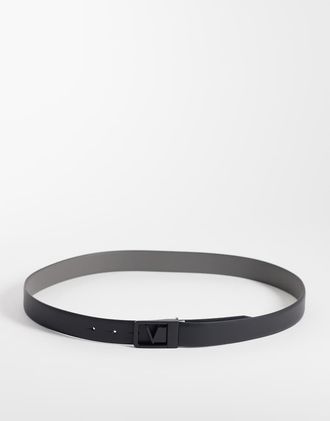 Valentino Mast - Cintura nera con fibbia a V-Nero
