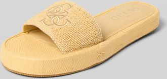 Guess Sandalette mit Label-Stitching in Sand, Gr&ouml;&szlig;e 35/36
