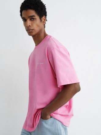 Reiss Pink Cotton Logo Short-sleeve Relaxed T-shirt, Xxl