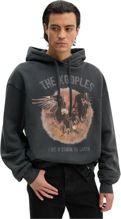 The Kooples Heren, Sweatshirts & Hoodies, Zwart, Maat: XL Katoen