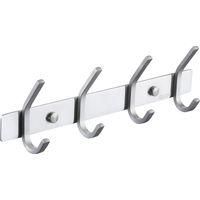 OEM Perchero De Ba&ntilde;o, Perchero De Pared De Metal Con 4 Ganchos, Ganchos Para Abrigos De Pared Para Ba&ntilde;o, Acero Inoxidable Sus304, Acabado Cepillado - Crez
