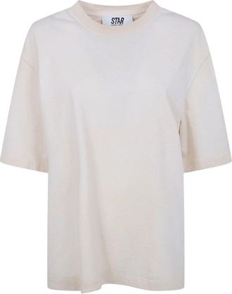 Golden Goose Star/ Unisex Relaxed Fit T-shirt/ Cotton Jersey/ Vintage Treatment/ Star Golden Goose Print