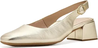 Vionic Reyes Womens Shoes Gold Metallic Leather : 8.5 M