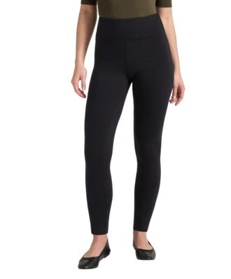 Matty M Womens Stretch High Rise Pull On Legging, Black, Large