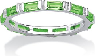 Palm Beach Jewelry Birthstone.925 Sterling Silver Eternity Band