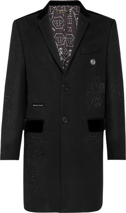 Philipp Plein Coat Long Skeleton