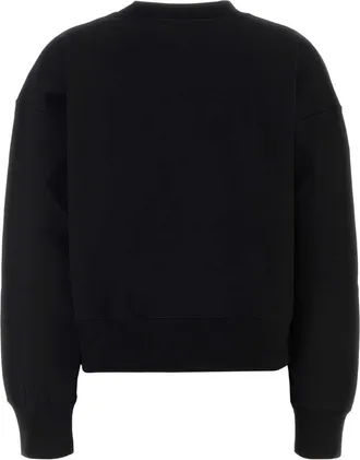 Gucci Womens Cotton Jersey Sweatshirt Black Sweater