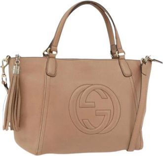 Gucci Pre-owned Handbags, female, Beige, Size: ONE SIZE Pre-owned Vintage Hand Bag