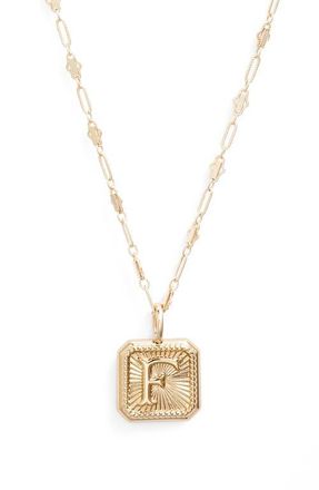Miranda Frye Harlow Initial Pendant Necklace in Gold - F at Nordstrom