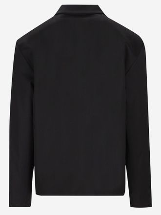 Gucci Mens Reversible Wool And Nylon Jacket Black