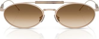 Brunello Cucinelli 55mm Round Sunglasses in Rose at Nordstrom