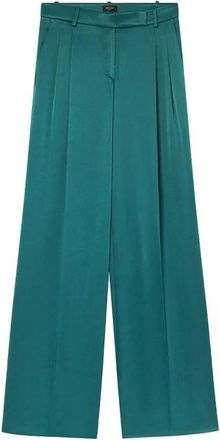 Pinko Laon Broeken - Dames - Wijde Broeken - Groen - 2XS - Polyester - Broeken