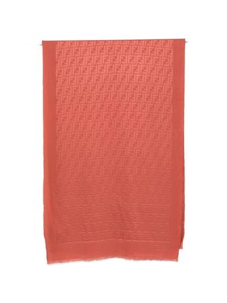 Fendi Red Signature Scarf