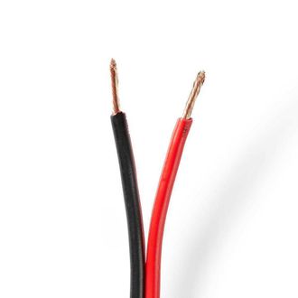 Nedis Cable De Altavoz 2x 250 Mm Cobre 1000 M Redondo Pvc Negro Rojo Bobina