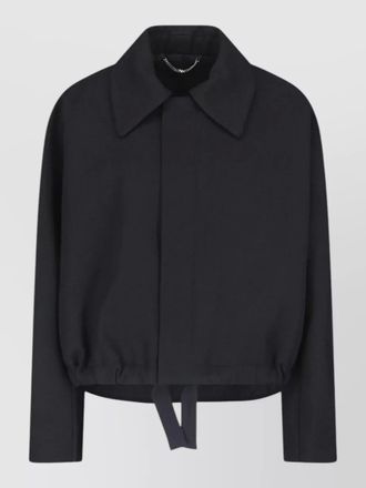 Victoria Beckham collared coat long sleeves elasticated hem