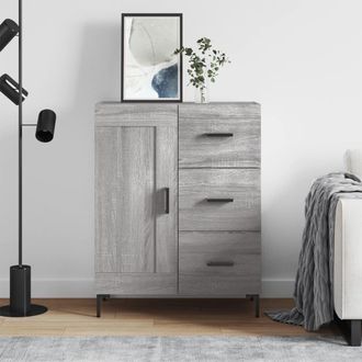 vidaXL Vidaxl - Aparador De Madera De Ingenier&iacute;a Gris Sonoma 69,5x34x90 Cm