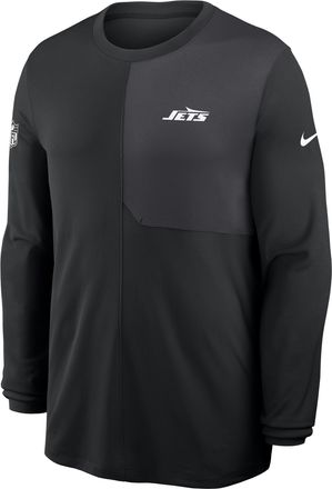 Nike New York Jets Sideline Coach Nike Mens Dri-FIT NFL Long-Sleeve Top in Black | 03B1166N72-81D