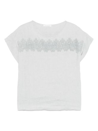 Maurizio lurex-detail blouse - Grey