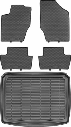OEM Juego De Alfombrillas De Goma Para Peugeot 307 Hatchback (2001-2007) + Alfombrilla Para El Maletero