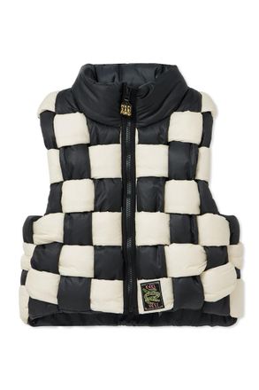 KAPITAL Cropped Reversible Quilted Padded Shell Gilet
