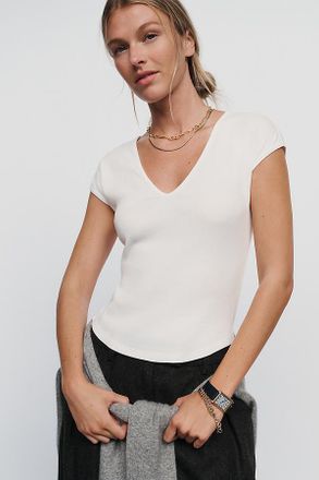 Maeve Betty V-Neck Baby Muscle Tee