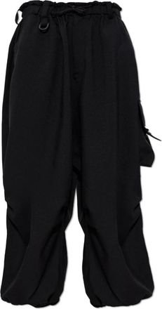 Yohji Yamamoto Sport Uniform Wide Cargo Broek - unisex - Wijde Broeken - Zwart - M - Polyester - Broeken