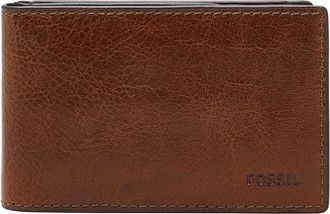 Fossil Wallet for Men Andrew, Eco Leather/PVC Trim Bifold cognac 11.5 cm L x 1.9 cm W x 7.7 cm H ML4391222