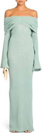 SER.O.YA Xenia Knit Maxi Dress In Frosted Sea