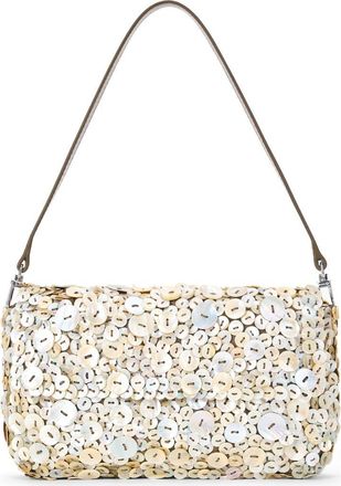 Staud Timmy Sequin Convertible Shoulder Bag in Mother Of Pearl at Nordstrom