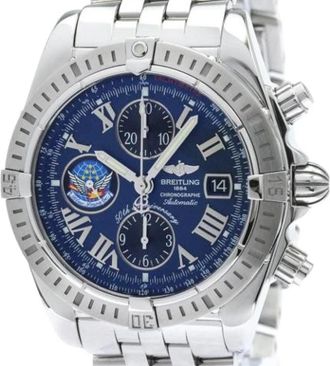 Breitling Pre-owned Chronomat A13356 Polshorloge - Heren - Vintage Horloges - Blauw - ONE Size - Vintage