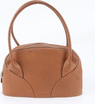 Loewe Brown Leather Handbag Shoulder Bag Tote Bag (Pre-Owned)