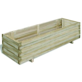 vidaXL Vidaxl Arriate Rectangular Madera 120x40x30 Cm