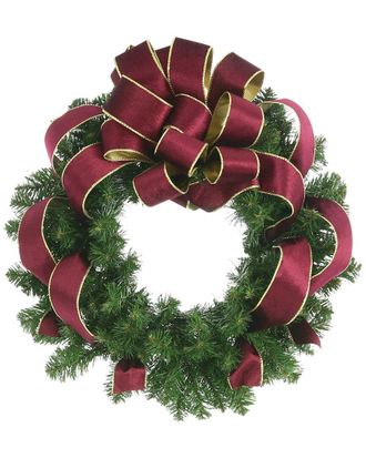 Creative Displays Inc. 32In Holiday Wreath With Plaid Bow