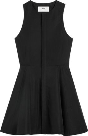Ami sleeveless cotton minidress - women - Cotton - 34 - Black