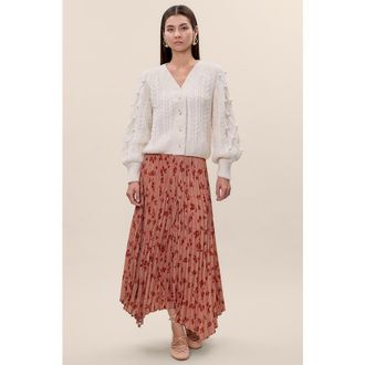 Rebecca Taylor Celeste Skirt in Persimmon Multi at Nordstrom, Size 10