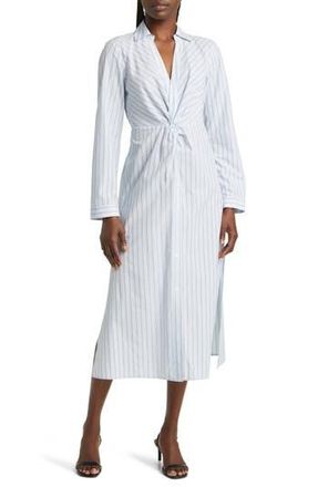 Rails Irie Stripe Long Sleeve Cotton Blend Midi Shirtdress in Hampton Stripe at Nordstrom Rack, Size Xx-Small