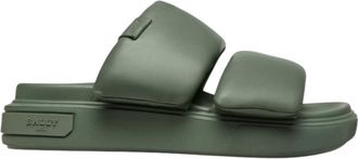 Bally Womens Joey Leather Sandals In Sage