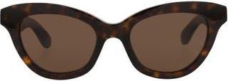 Alexander McQueen 51mm Cat Eye Sunglasses in Havana Havana Brown at Nordstrom Rack
