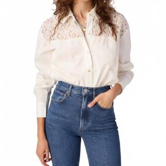 Cami NYC Silas Cotton Poplin Top In Macadamia