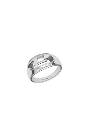 Diesel Stainless Steel Band Ring - Rings - Unisex - Silver