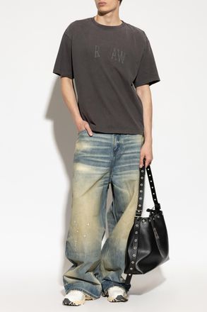 Misbhv T-shirt With Vintage Effect, Mens, Grey